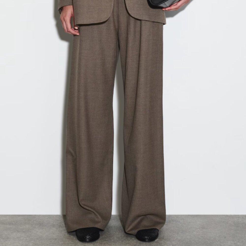 COS WOOL-BLEND WIDE-LEG PANTS